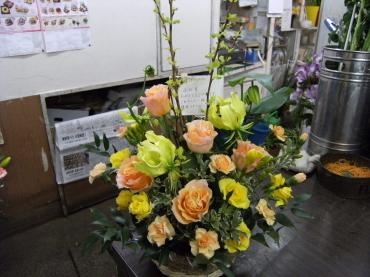 入社御祝のお花です♪｜「花の香花園」　（愛知県犬山市の花キューピット加盟店 花屋）のブログ