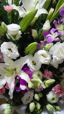 初盆用、御供アレンジメントです。｜「花の香花園」　（愛知県犬山市の花キューピット加盟店 花屋）のブログ