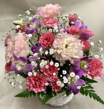 ピンク系濃淡のアレンジメントです(≧∇≦)｜「花の香花園」　（愛知県犬山市の花キューピット加盟店 花屋）のブログ