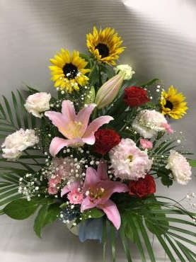 御祝のアレンジメントです。｜「花の香花園」　（愛知県犬山市の花キューピット加盟店 花屋）のブログ