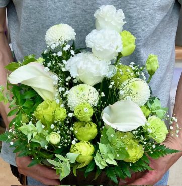 御供アレンジメントです。｜「花の香花園」　（愛知県犬山市の花キューピット加盟店 花屋）のブログ