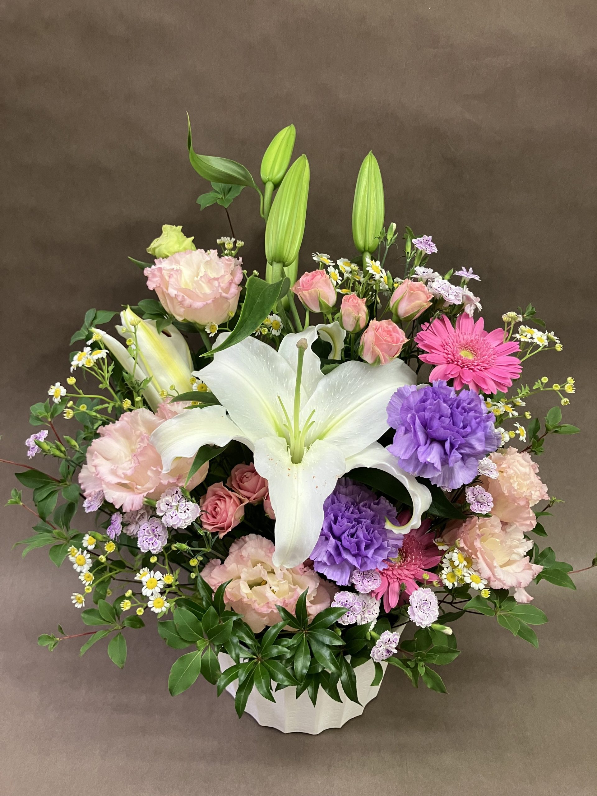 御祝・古希御祝アレンジメントです(^^)/｜「花の香花園」　（愛知県犬山市の花キューピット加盟店 花屋）のブログ